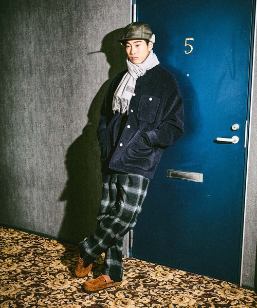 niko and...（ニコアンド）の「スタンダードウールマフラー（マフラー・メンズ・アイボリー/ブラック/オレンジ・FREE）」の12枚目の写真