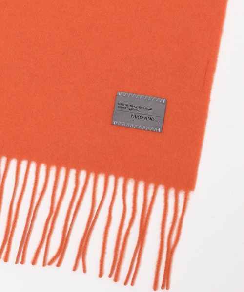 niko and...（ニコアンド）の「スタンダードウールマフラー（マフラー・メンズ・アイボリー/ブラック/オレンジ・FREE）」の20枚目の写真