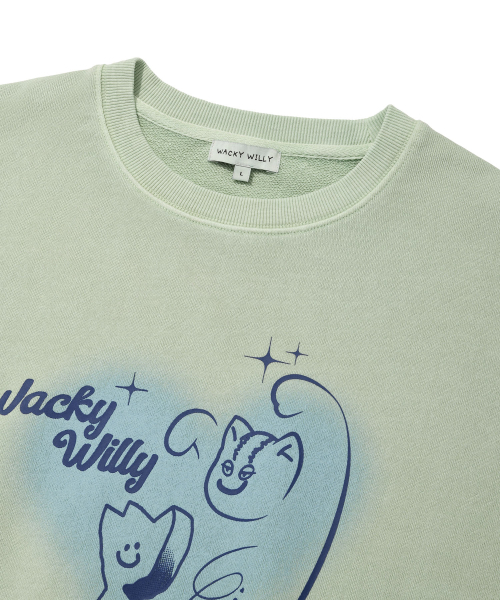 Wacky WiLLy(ワッキーウィリー)の「キキレオハググラフィックスウェットミント(スウェット・レディース・その他・SMALL/LARGE)」の4枚目の写真