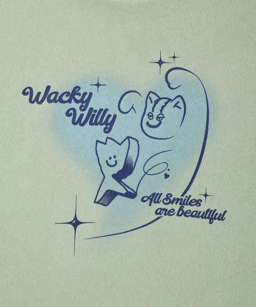 Wacky WiLLy(ワッキーウィリー)の「キキレオハググラフィックスウェットミント(スウェット・レディース・その他・SMALL/LARGE)」の5枚目の写真