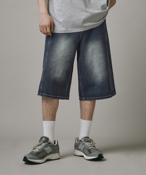 Verdnt（バーダント）の「切開ウォッシュドデニムバミューダパンツ[インディゴ]（その他パンツ・レディース・インディゴブルー・MEDIUM/LARGE/X-LARGE/SMALL）」の3枚目の写真