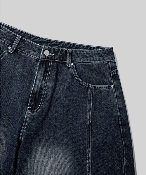 Verdnt（バーダント）の「切開ウォッシュドデニムバミューダパンツ[インディゴ]（その他パンツ・レディース・インディゴブルー・MEDIUM/LARGE/X-LARGE/SMALL）」の7枚目の写真