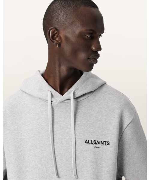 ALLSAINTS（オールセインツ）の「HALCYON DOUBLE LAYER HOODIE | HALCYON ダブル レイヤー フーディー（パーカー・メンズ・グレー系その他・XS/S/M/L）」の3枚目の写真
