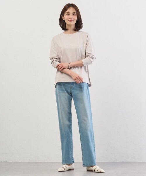 J.PRESS Ladies(J.プレス レディス)の「メタリックロゴ ロンT(Tシャツ/カットソー・レディース・ライトグレー系/ホワイト系/ネイビー系1・SMALL)」の13枚目の写真