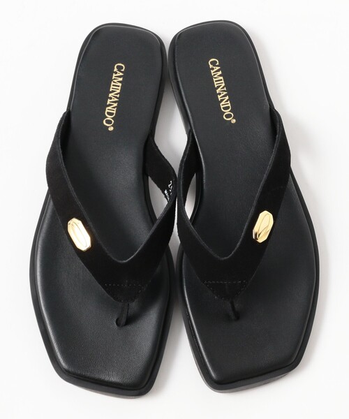 Demi-Luxe BEAMS（デミルクス ビームス）の「【7/24値下げ】CAMINANDO / トングサンダル（サンダル・レディース・ベージュ/ブラック・7inch/6inch/8inch）」の6枚目の写真