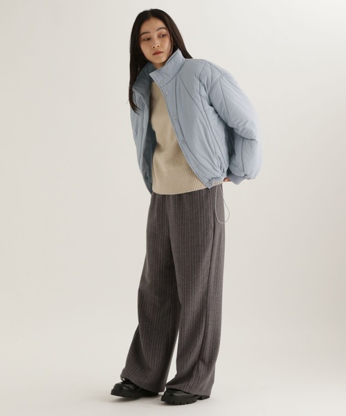 studio CLIP（スタディオクリップ）の「【daily CLIP】変形キルトブルゾン（ブルゾン・レディース・ブルー/チャコール・FREE）」の13枚目の写真