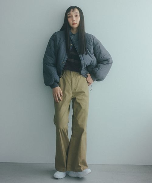 studio CLIP（スタディオクリップ）の「【daily CLIP】変形キルトブルゾン（ブルゾン・レディース・ブルー/チャコール・FREE）」の3枚目の写真