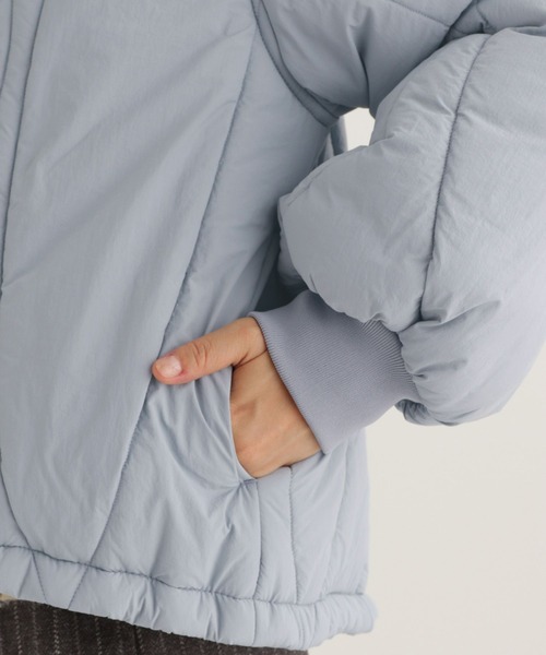 studio CLIP（スタディオクリップ）の「【daily CLIP】変形キルトブルゾン（ブルゾン・レディース・ブルー/チャコール・FREE）」の21枚目の写真