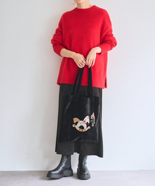 BEARDSLEY（ビアズリー）の「《CITRUS》木馬刺繍トートバッグ（トートバッグ・レディース・ブラック系その他3・FREE）」の5枚目の写真