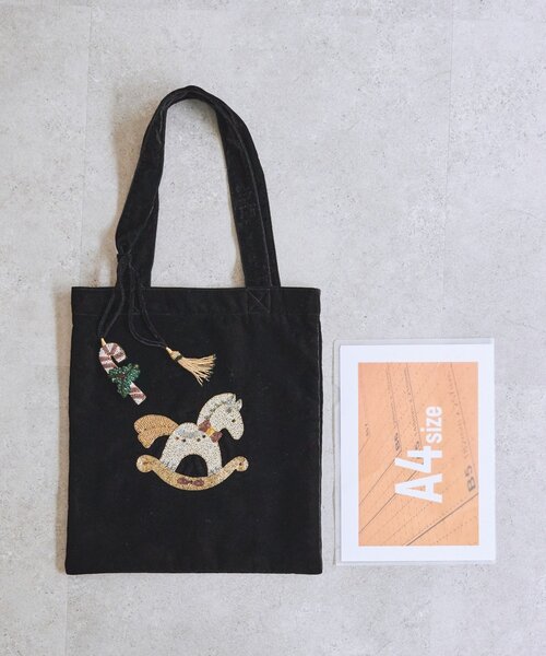 BEARDSLEY（ビアズリー）の「《CITRUS》木馬刺繍トートバッグ（トートバッグ・レディース・ブラック系その他3・FREE）」の9枚目の写真