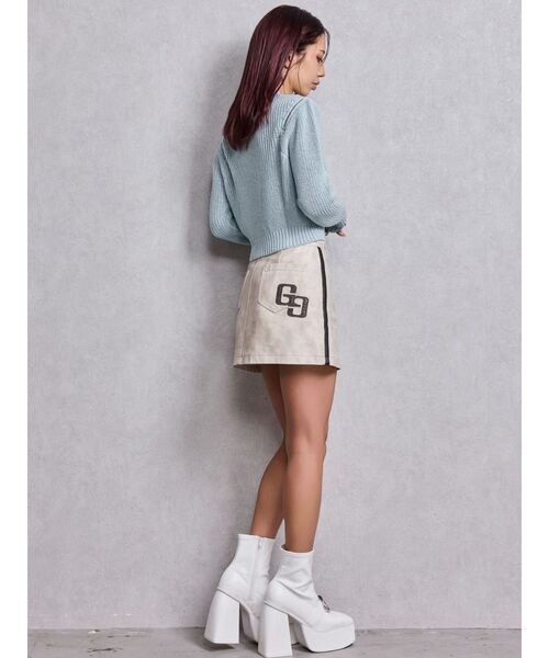 GYDA(ジェイダ)の「GD bijou 2WAYチャンキーショートブーツ(ブーツ・レディース・ブラック/オフホワイト・SMALL/MEDIUM/LARGE)」の11枚目の写真