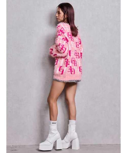 GYDA(ジェイダ)の「GD bijou 2WAYチャンキーショートブーツ(ブーツ・レディース・ブラック/オフホワイト・SMALL/MEDIUM/LARGE)」の13枚目の写真