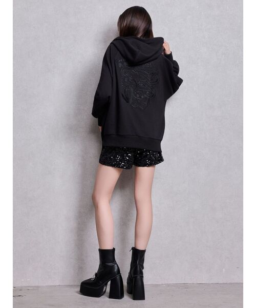 GYDA(ジェイダ)の「GD bijou 2WAYチャンキーショートブーツ(ブーツ・レディース・ブラック/オフホワイト・SMALL/MEDIUM/LARGE)」の17枚目の写真