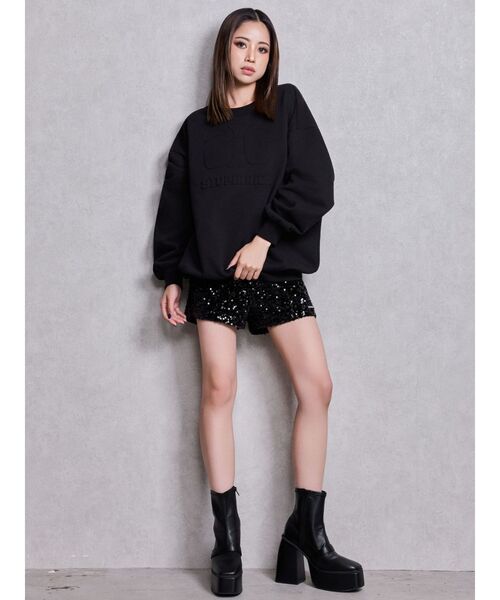 GYDA(ジェイダ)の「GD bijou 2WAYチャンキーショートブーツ(ブーツ・レディース・ブラック/オフホワイト・SMALL/MEDIUM/LARGE)」の19枚目の写真