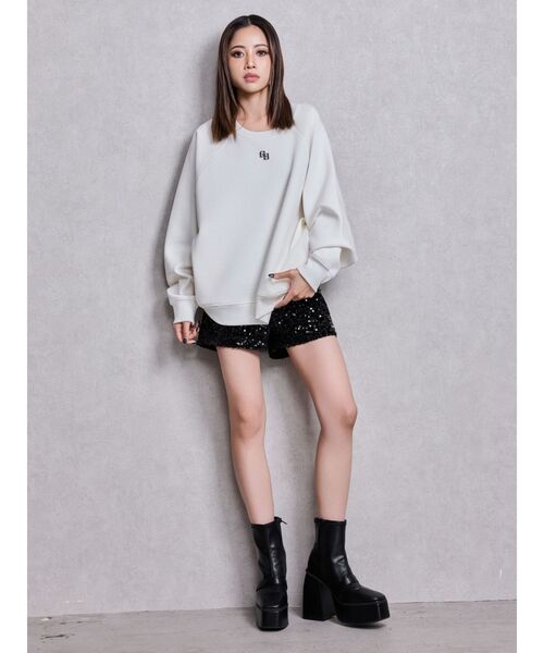 GYDA(ジェイダ)の「GD bijou 2WAYチャンキーショートブーツ(ブーツ・レディース・ブラック/オフホワイト・SMALL/MEDIUM/LARGE)」の22枚目の写真