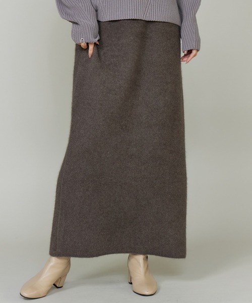 INED（イネド）の「フォックスブレンドタイトスカート《YVON》【セットアップ対応】（スカート・レディース・アイボリー/ブラウン・9号）」の11枚目の写真