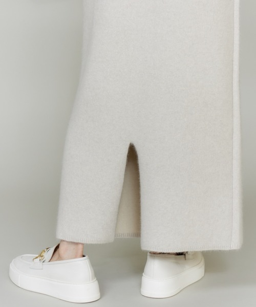 INED（イネド）の「フォックスブレンドタイトスカート《YVON》【セットアップ対応】（スカート・レディース・アイボリー/ブラウン・9号）」の15枚目の写真