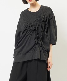 gomme（ゴム）の「シャーリングT（Tシャツ/カットソー）」