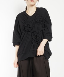 gomme（ゴム）の「シャーリングＴ（Tシャツ/カットソー）」