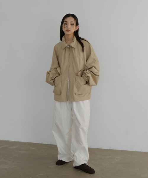 スタンドカラーツイルブルゾン　hellam hellam｜合繊ツイル スタンドカラージップブルゾン | Rakuten Fashion