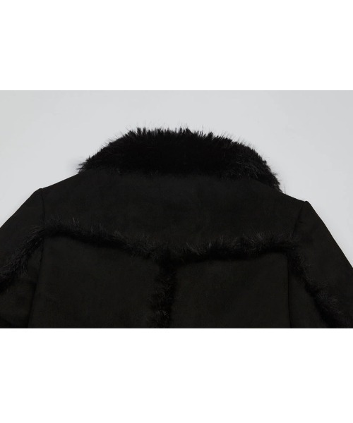 NOT KNOWING(ノットノーイング)の「【NOT KNOWING】HOURGLASS MOUTON FUR COAT / 【ノットノーイング】アワーグラスマウンテンファーコート(ムートンコート・レディース・ブラック/ブラウン・ONE SIZE)」の16枚目の写真