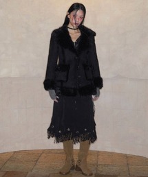 NOT KNOWING（ノットノーイング）の「【NOT KNOWING】HOURGLASS MOUTON FUR COAT / 【ノットノーイング】アワーグラスマウンテンファーコート（ムートンコート）」