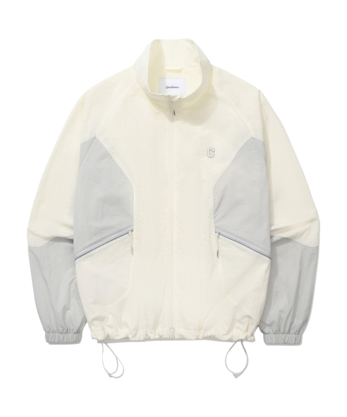 COVERNAT(カバーナット)の「カレッジブロックトラックジャケットアイボリー(ナイロンジャケット・レディース・その他・SMALL/MEDIUM/LARGE/X-LARGE)」の1枚目の写真