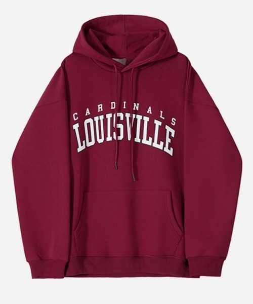 NOWLE（ノウル）の「【NOWLE】LOUISVILLE カレッジ アーチロゴ プルオーバーパーカー（パーカー・メンズ・ワインレッド・MEDIUM/LARGE/X-LARGE/SMALL）」の9枚目の写真