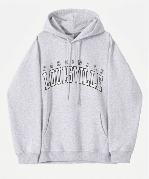 NOWLE（ノウル）の「【NOWLE】LOUISVILLE カレッジ アーチロゴ プルオーバーパーカー（パーカー・メンズ・ワインレッド・MEDIUM/LARGE/X-LARGE/SMALL）」の16枚目の写真