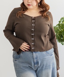 CLETTE（クレット）の「CLETTEオリジナルフロントホックハートネックプルオーバー（Tシャツ/カットソー）」