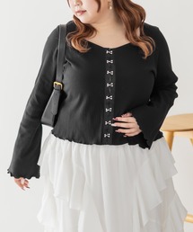 CLETTE（クレット）の「CLETTEオリジナルフロントホックハートネックプルオーバー（Tシャツ/カットソー）」