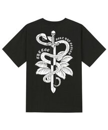 KTB0007 スネーク半袖Tシャツ - ブラック