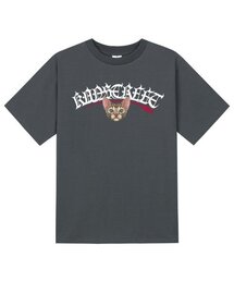 KTG0163 レタリングスフィンクスキャット半袖Tシャツ - グレー