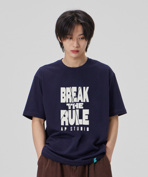 ASTRAL PROJECTION（アストラルプロジェクション）の「[ブレイクザルール]コットンルーズフィット半袖Tシャツ_スペースネイビー（Tシャツ/カットソー・メンズ・その他・MEDIUM/LARGE/X-LARGE/XX-LARGE）」の2枚目の写真