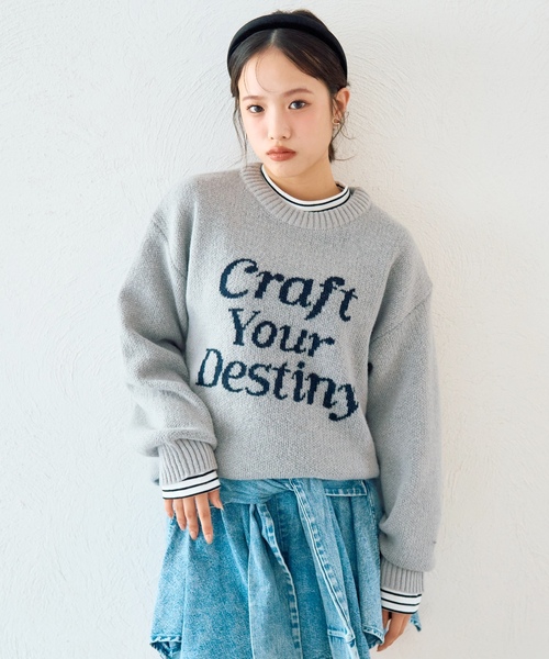 セール】モヘアタッチジャガードプルオーバー（ニット/セーター