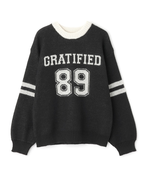 LOVETOXIC(ラブトキシック)の「モヘアタッチジャガードプルオーバー(ニット/セーター・キッズ・アイボリー/サックスブルー/トップグレー/グリーン/ブラック/オフホワイト/エンジ/ネイビー・130cm/S:140cm/L:160cm/M:150cm)」の13枚目の写真