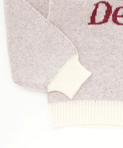 LOVETOXIC(ラブトキシック)の「モヘアタッチジャガードプルオーバー(ニット/セーター・キッズ・アイボリー/サックスブルー/トップグレー/グリーン/ブラック/オフホワイト/エンジ/ネイビー・130cm/S:140cm/L:160cm/M:150cm)」の9枚目の写真