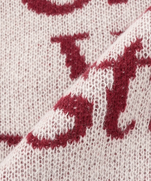 LOVETOXIC(ラブトキシック)の「モヘアタッチジャガードプルオーバー(ニット/セーター・キッズ・アイボリー/サックスブルー/トップグレー/グリーン/ブラック/オフホワイト/エンジ/ネイビー・130cm/S:140cm/L:160cm/M:150cm)」の10枚目の写真