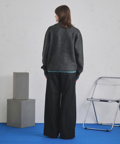 selle glant（セレグランテ）の「LAYERED STYLE HENRY NECK KNIT/レイヤードスタイルヘンリーネックニット（ニット/セーター・メンズ・ダークブラウン/ダークグレー/ブラック・SMALL/MEDIUM/LARGE）」の17枚目の写真