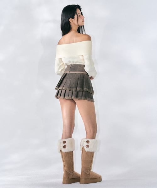 ZEROPLANET（ゼロプラネット）の「クレアビーガンレザープリーツスカート[BROWN]（スカート・レディース・その他・SMALL/MEDIUM）」の5枚目の写真