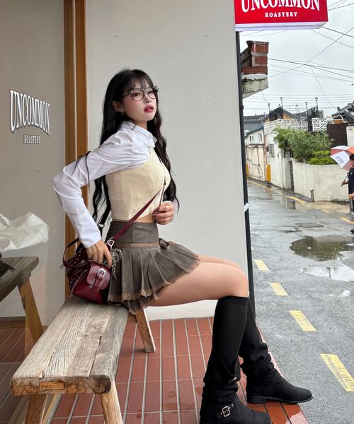 ZEROPLANET（ゼロプラネット）の「クレアビーガンレザープリーツスカート[BROWN]（スカート・レディース・その他・SMALL/MEDIUM）」の12枚目の写真