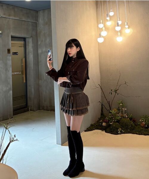 ZEROPLANET（ゼロプラネット）の「クレアビーガンレザープリーツスカート[BROWN]（スカート・レディース・その他・SMALL/MEDIUM）」の16枚目の写真