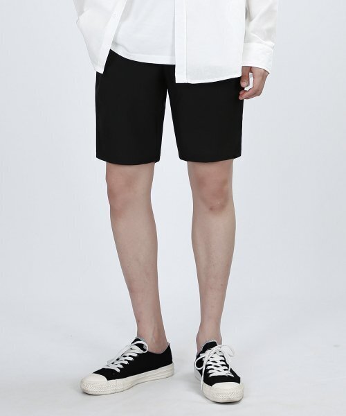 VERYVAIN(ベリベーン)の「SPAN TR HALF PANTS (BLACK)(その他パンツ・メンズ・その他・LARGE/MEDIUM)」の1枚目の写真