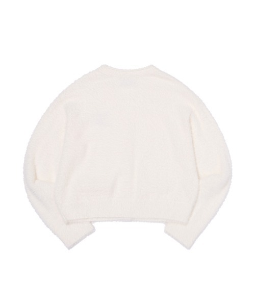 KIRSH（キルシー）の「KIRSH Loose-Fit Hairy Ribbon Cardigan キルシー ルーズフィット ヘアリー リボン カーディガン（カーディガン/ボレロ・レディース・アイボリー/ライトグレー/ブラウン・1）」の5枚目の写真