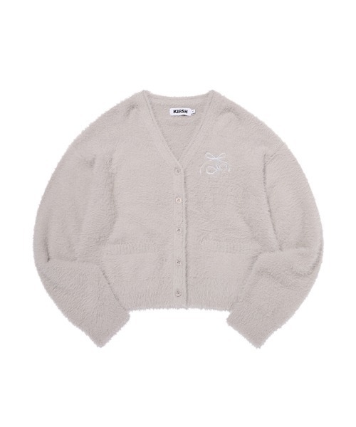 KIRSH（キルシー）の「KIRSH Loose-Fit Hairy Ribbon Cardigan キルシー ルーズフィット ヘアリー リボン カーディガン（カーディガン/ボレロ・レディース・アイボリー/ライトグレー/ブラウン・1）」の10枚目の写真