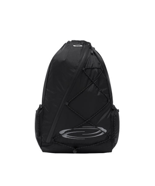 Cross Zip Mesh Pocket String Bag - Black（バックパック/リュック
