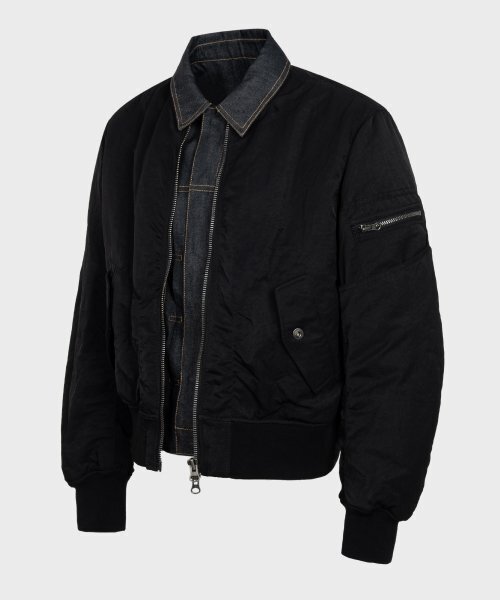 ディタッチャブル MA-1 ジャケット_BLACK