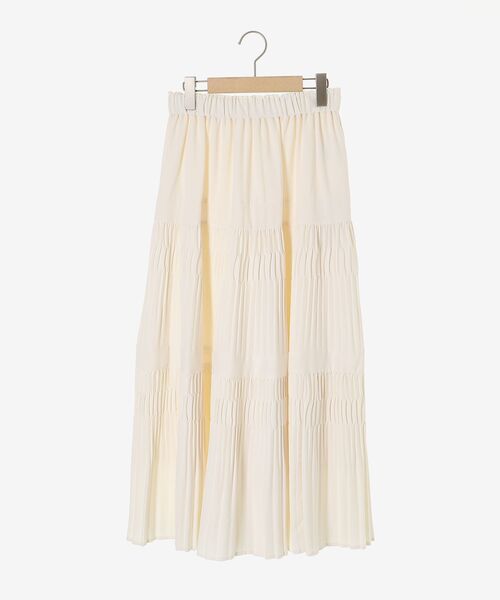 le.coeur blanc(ルクールブラン)の「デシン変形プリーツスカート(スカート・レディース・チャコールグレー/ブラック系その他/アイボリー・38)」の9枚目の写真
