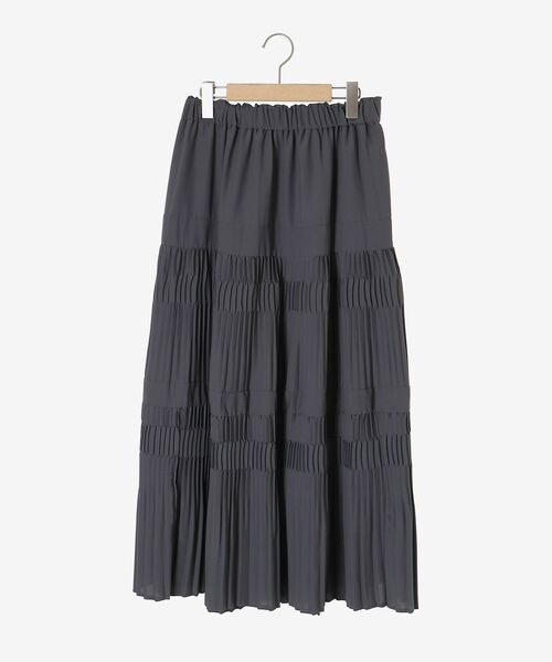 le.coeur blanc(ルクールブラン)の「デシン変形プリーツスカート(スカート・レディース・チャコールグレー/ブラック系その他/アイボリー・38)」の18枚目の写真