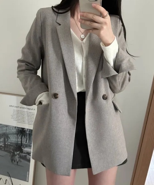 セール】ダブルボタンテーラードジャケット（テーラードジャケット